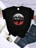 Boys Riding Bicycles Printed Tshirt for Ladies Cool and Fashionable Summer Tshirt Hiphop Breathable Cotton Short Sleeved Shirt