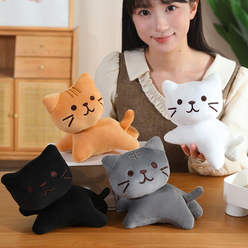 Милая Плюшевая Игрушка Кошка Мягкие Котята 4 Цвета Оранжевый Кот Игрушки Лежащий Кот Игрушка Мягкие Плюшевые Животные Игрушки Подарки для Детей Подарки на День Рождения