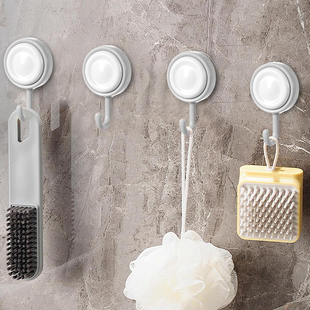 Stick On Wall Hooks 4 Pieces Adhesive 360 Degree Rotating Hanger Home Storage Hanger For Cabin House Nursery Bathroom Lake Yard