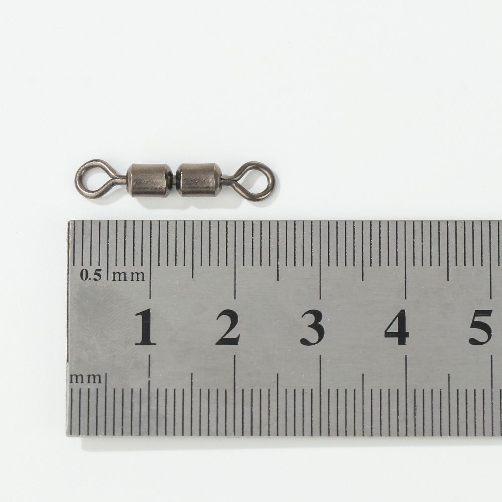 Steel 2# 4# 6# 8# 10# Bearing Barrel Double Rolling Heavy Duty Ball Fishing Swivel Connector