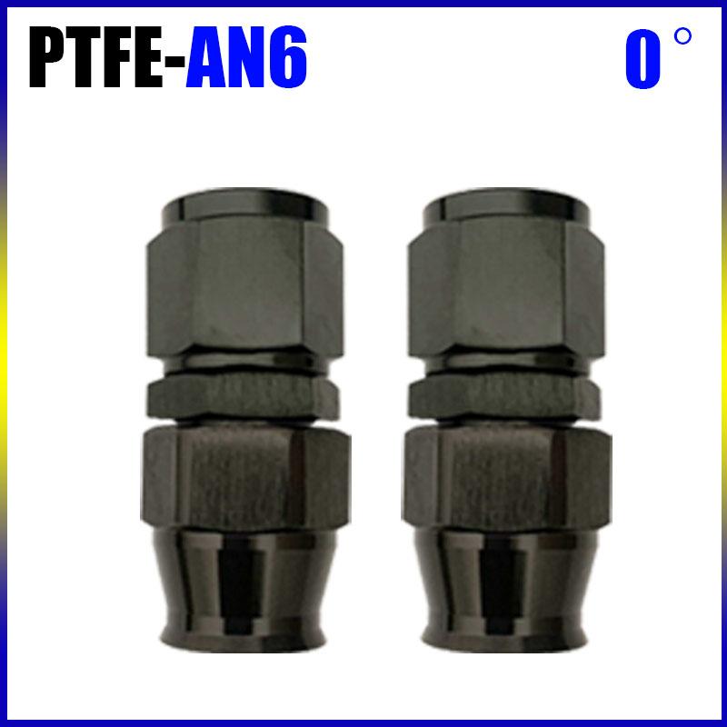 2 шт. Для PTFE Масляная Топливная Линия Шланг Фитинг Конечный AN4 AN6 AN8 AN10 AN12 Прямой 0° 45° 90° 180° Многоразовый Адаптер Конечного Фитинга Шланга