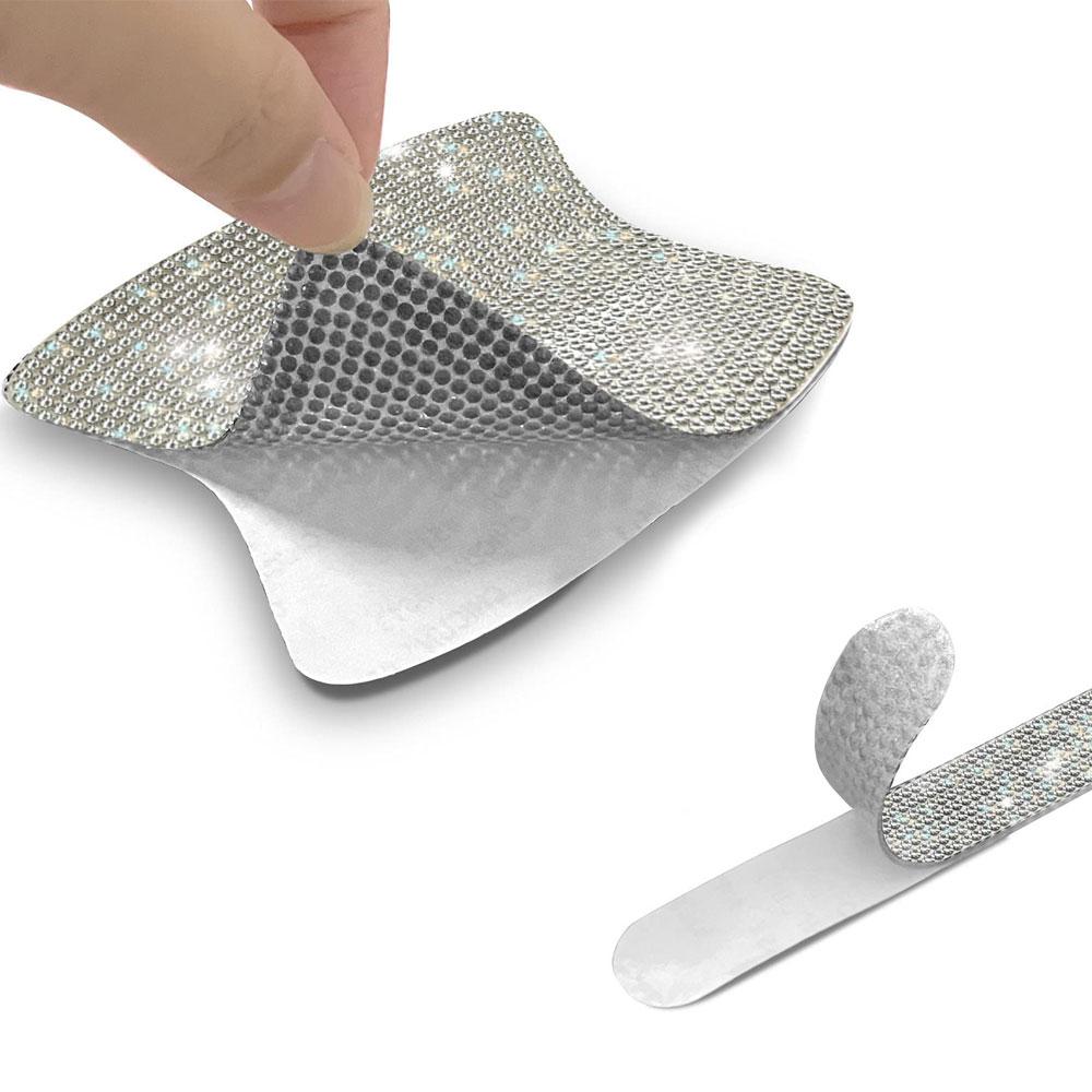 8 шт. универсальная наклейка на ручку двери автомобиля, предупреждающая алмазная полоска для автомобиля, безопасность вождения, блестящая наклейка на экстерьер автомобиля, аксессуары