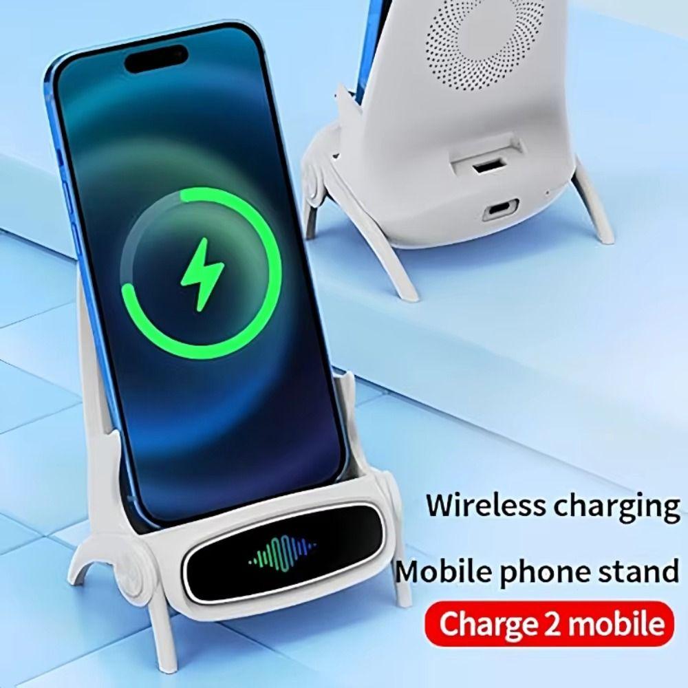 Беспроводная настольная подставка для телефона с быстрой зарядкой для iPhone, Samsung и Xiaomi