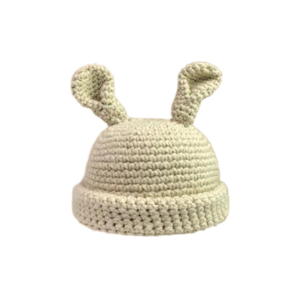 Crochet Winter Knitted Hat with Ears Knit Cap Creative Cartoon Skullies Beanie Men Women