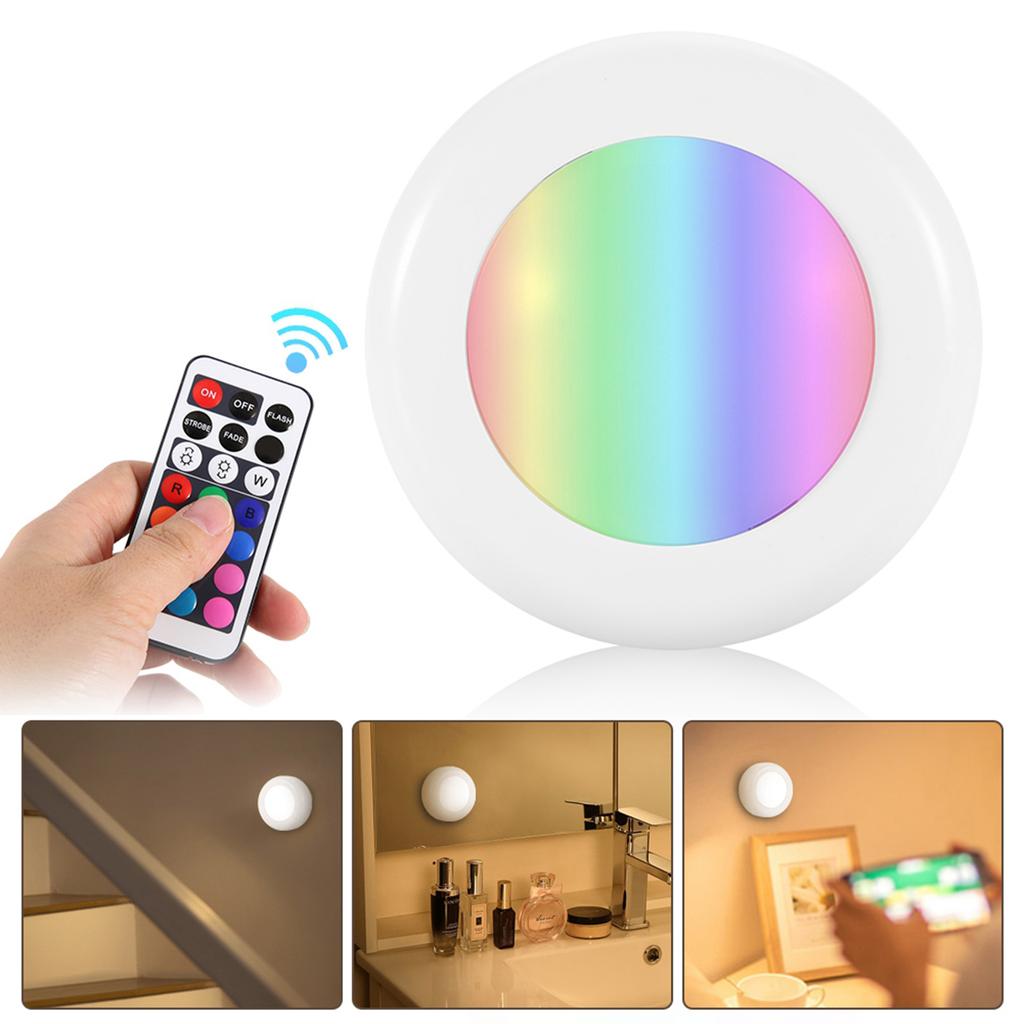 6PCS LED Cabinet Light Human Body Sensor Night Lamp with Remote Control for Home Corridor Indoo