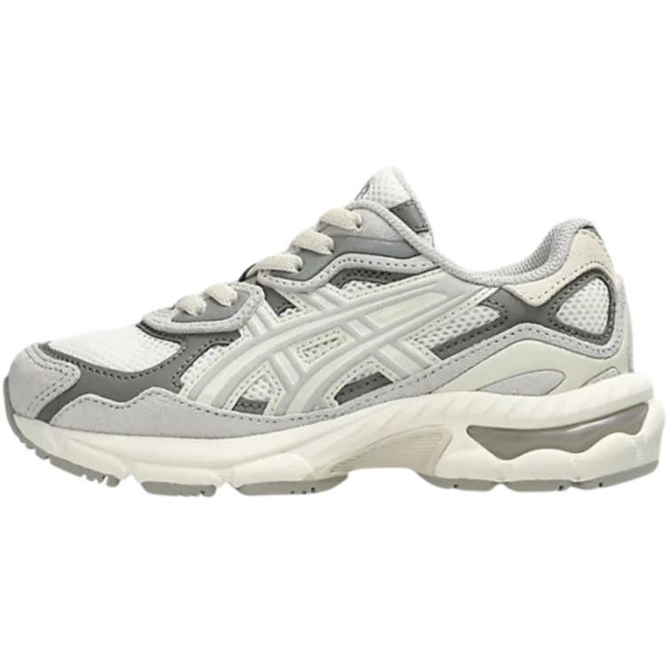 Asics GEL NYC Классические и универсальные низкие детские беговые кроссовки Серые Дети Возраст 3-7 Лет 1204A176-100