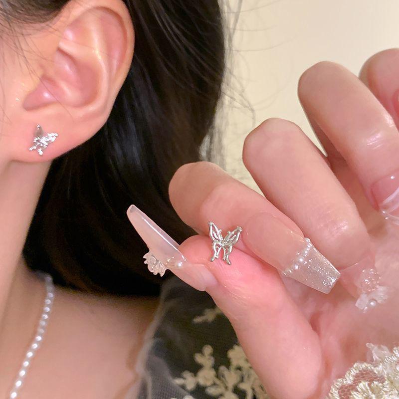 3Pair Personality Butterfly Stud Earrings For Women Girls Advanced Sense Trendy Earrings Jewelry Accessories Gifts