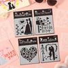 Yue Zhen Любовный шепот Ручная роспись Полый ПЭТ-трафарет для DIY-рисования