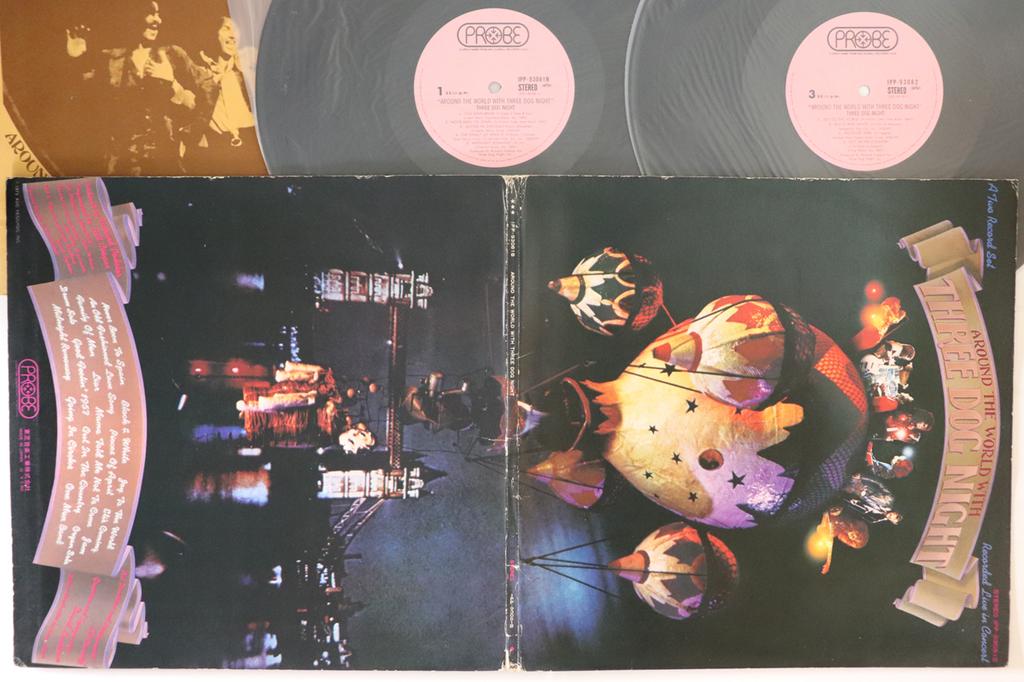LP Пластинка THREE DOG NIGHT Вокруг света с Three Dog Nig IPP93081B PROBE 1973 Япония Рок Б/У