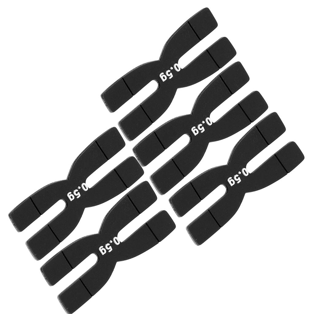 POWERTI 5 шт. 0,5 г ракетка для тенниса и бадминтона полосы для балансировки веса силиконовые ленты для утяжеления бар черный