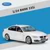 Welly 1/24 BMW 335i Сплавная Миниатюрная Модель Автомобиля Литой Металлический Масштабная Модель Автомобиля Литой Металлический Статическая Коллекция Детская Игрушечная Машина