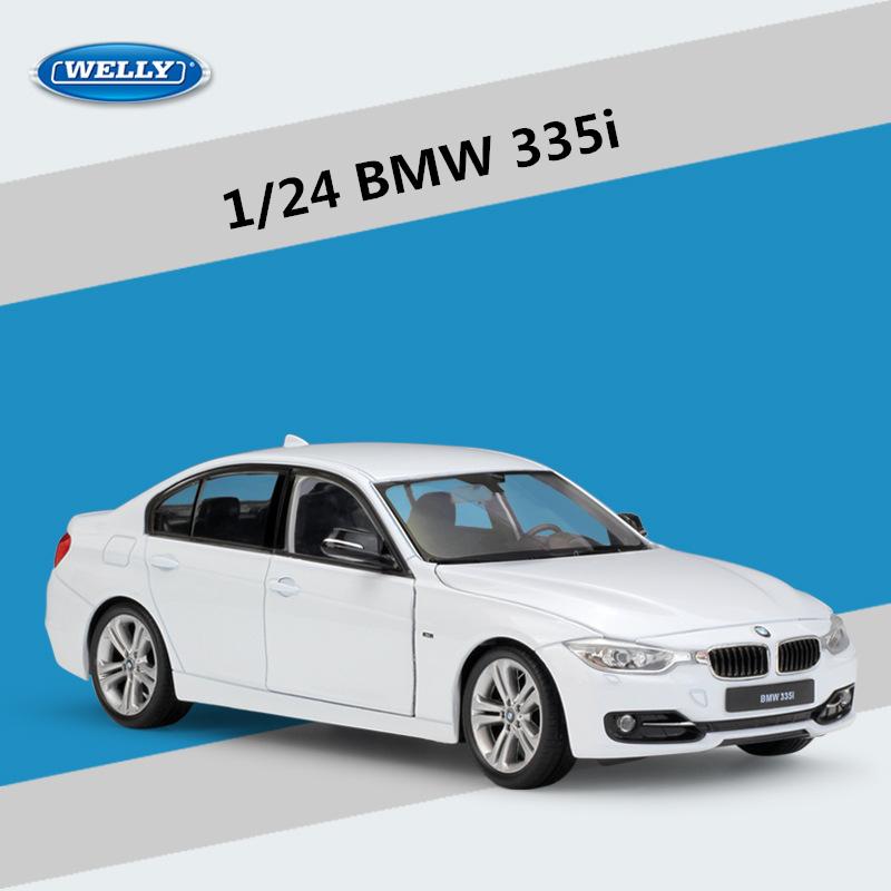 Welly 1/24 BMW 335i Сплавная Миниатюрная Модель Автомобиля Литой Металлический Масштабная Модель Автомобиля Литой Металлический Статическая Коллекция Детская Игрушечная Машина