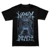 2025 Новая футболка Napalm Death Grinding Heavy Metal Хлопок Круглый вырез Уличный Хип-хоп Стиль Топ Ретро Удобная Уличная футболка