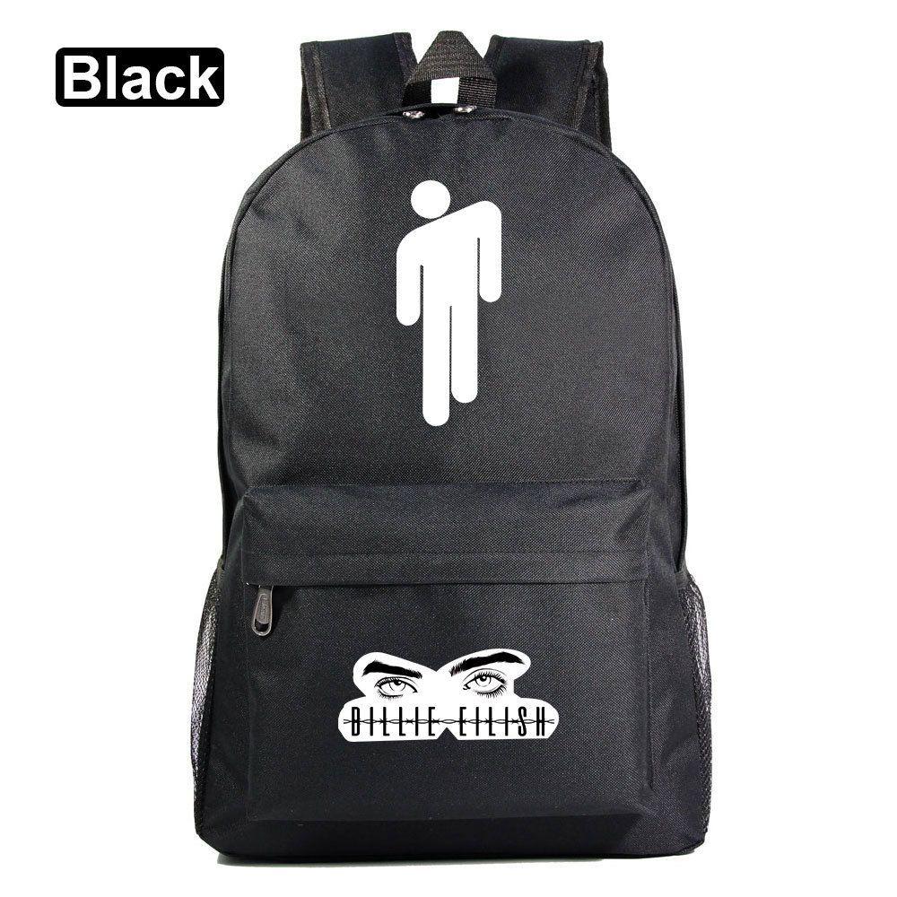 Billie Eilish Zip Opening Travel Backpack School Picnic Wear Resistant Bag