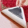 4pcs Carpet Gripper Mat Fastener Silicone Tape Self Adhesive Rugs Stickers Bath Accessories Household Tool Reusable Anti Slip