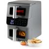 Фритюрница без масла - DOMO - Airfryer DO550FR - Двойная корзина 3,5 л + 6,5 л - 10 программ - 2500 Вт