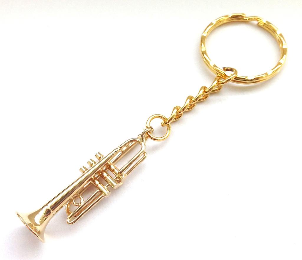SUNRISE SOUND HOUSE Sunrise Sound House Miniature Musical Instrument Metal Trumpet 4.5cm (with Ring)