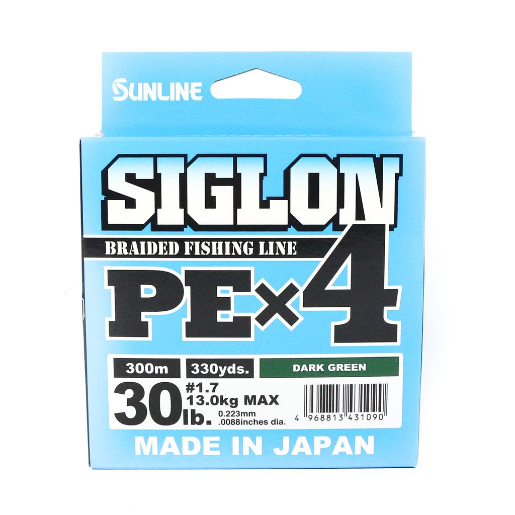 Sunline Леска PE X4 Siglon 300M PE 1.7 30LB темно-зеленый (1090)