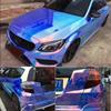 1.35M X 1M/2M/5M/6M Holographic Chrome Blue Purple Rainbow Neo Car Vinyl Wrap Sticker Decals Roll Film