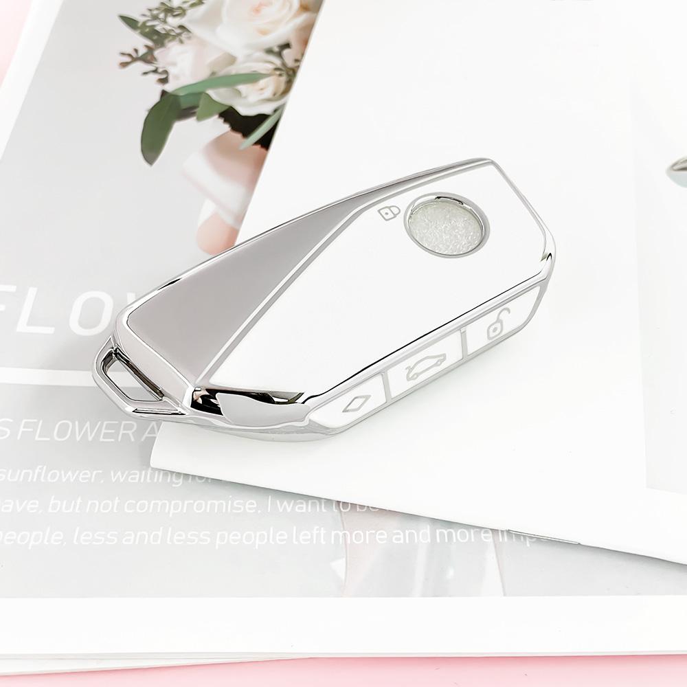 ТПУ Чехол для ключа автомобиля Оболочка Брелок для BMW G07 X7 LCI U11 X1 G70 7 Series G09 XM F98 X4M LCI G18 X5 G81 M3 I20 IX Серебристый чехол для ключа