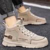 Casual Boots for Men Fashion High Top Men Shoes Comfortable Platform Ankle Boots Breathable Working Boots New Botas Hombre
