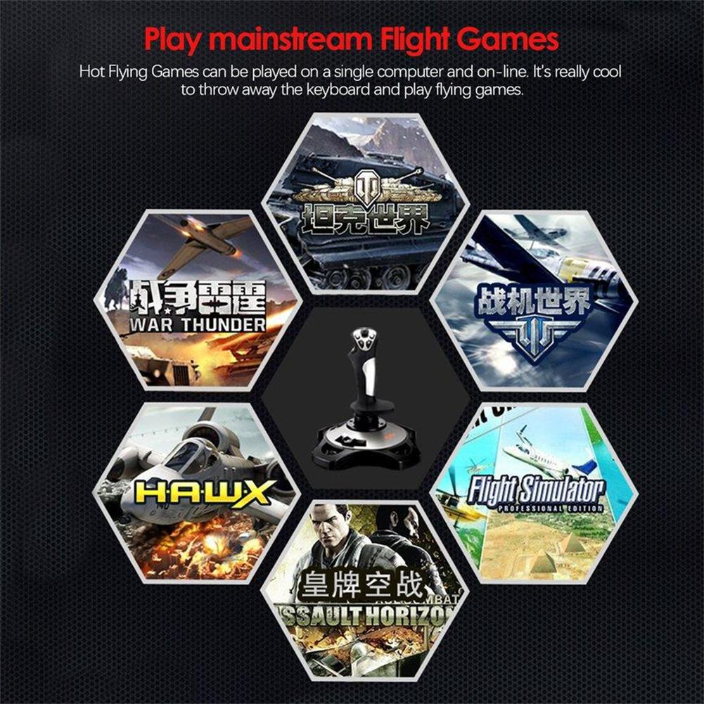 Pc/desktop Pxn-2113 Flight Simulator Gamepad Controller Joystick 12 Programmable Buttons With Suction Cups