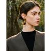 Yhpup Stainless Steel Smooth Handmade Polished Earrings Drop Dangle Fashion Statement Jewelry for Women PVD Plated Waterproof