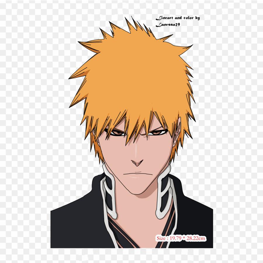 Ichigo Kurosaki Face Ichigo Kurosaki Anime Lron On Patches For Clothes Bag Tshirt Heat Transfer Stickers Stripes Appliques