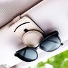 TradeWind Leather Sunglasses Sun Visor Eyeglasses Sun Visor Card Ticket Holder Clip, Holder, Pocket, Clip, (Beige)