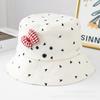 Sweet and cute full print small fresh fisherman hat men's and women's spring and autumn sunscreen cloth hat outdoor commuter basin hat versatile sun h