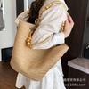 Summer Fashion Casual Portable Large-capacity Bag Women's New 2025 Simple Straw Tote Bag Versatile Underarm Bag