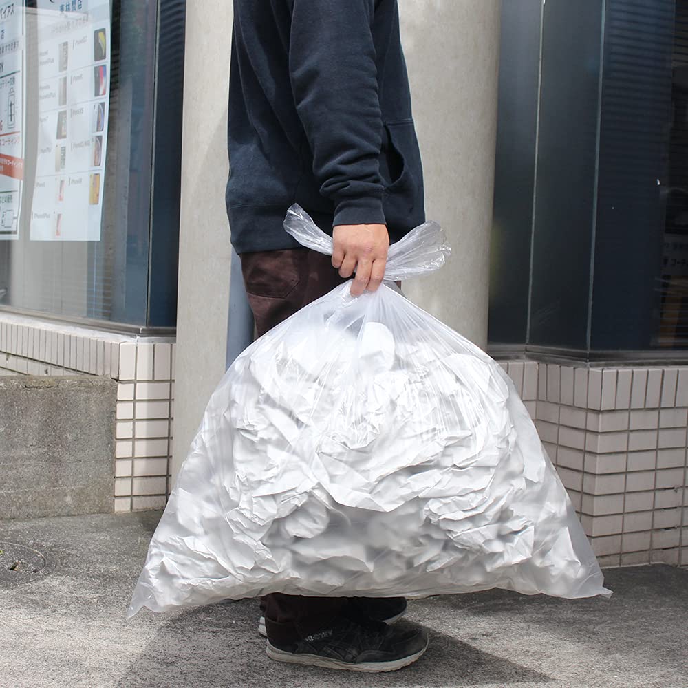 Мешки для мусора 70 л 100 шт. Полупрозрачные пластиковые пакеты коробчатого типа Толстые, тщательно отобранные мусорные пакеты 0,02 мм [мешки бедуинов] (100)