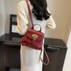 Popular Backpack Bag Women's New Versatile High-end Sense Niche Commuter Red Backpack