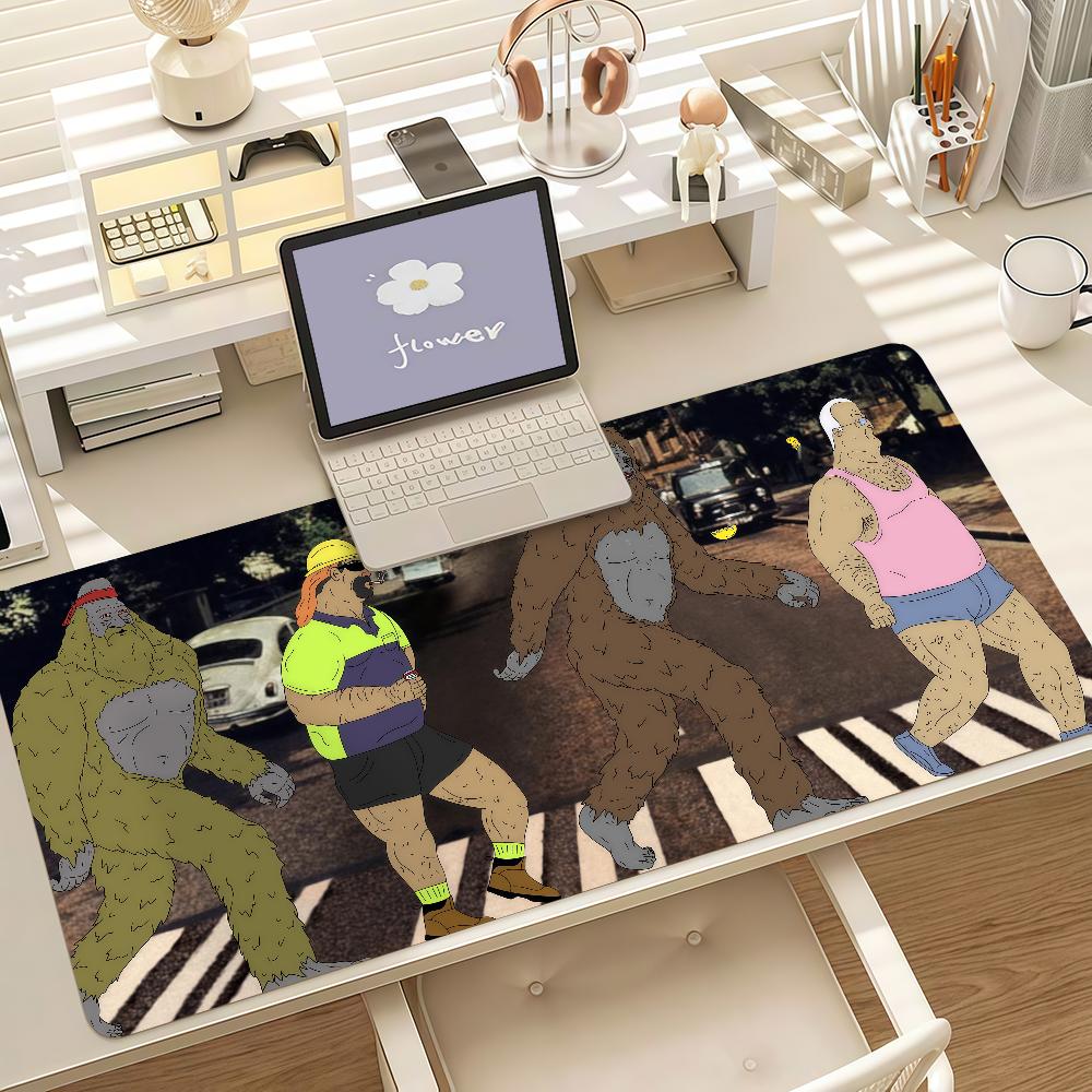 The B-Big Lez S-Show Cartoon Funy Mouse Pad Anti Slip Rubber Edge Locked Thickened Laptop Gaming Desk Mat