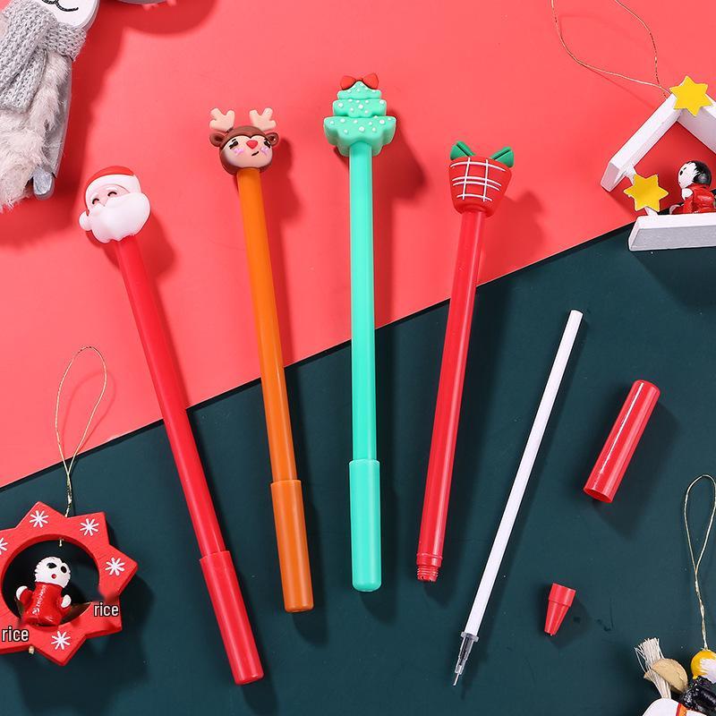 Праздничная многоцветная шариковая ручка 10-в-1 «Санта и олени»