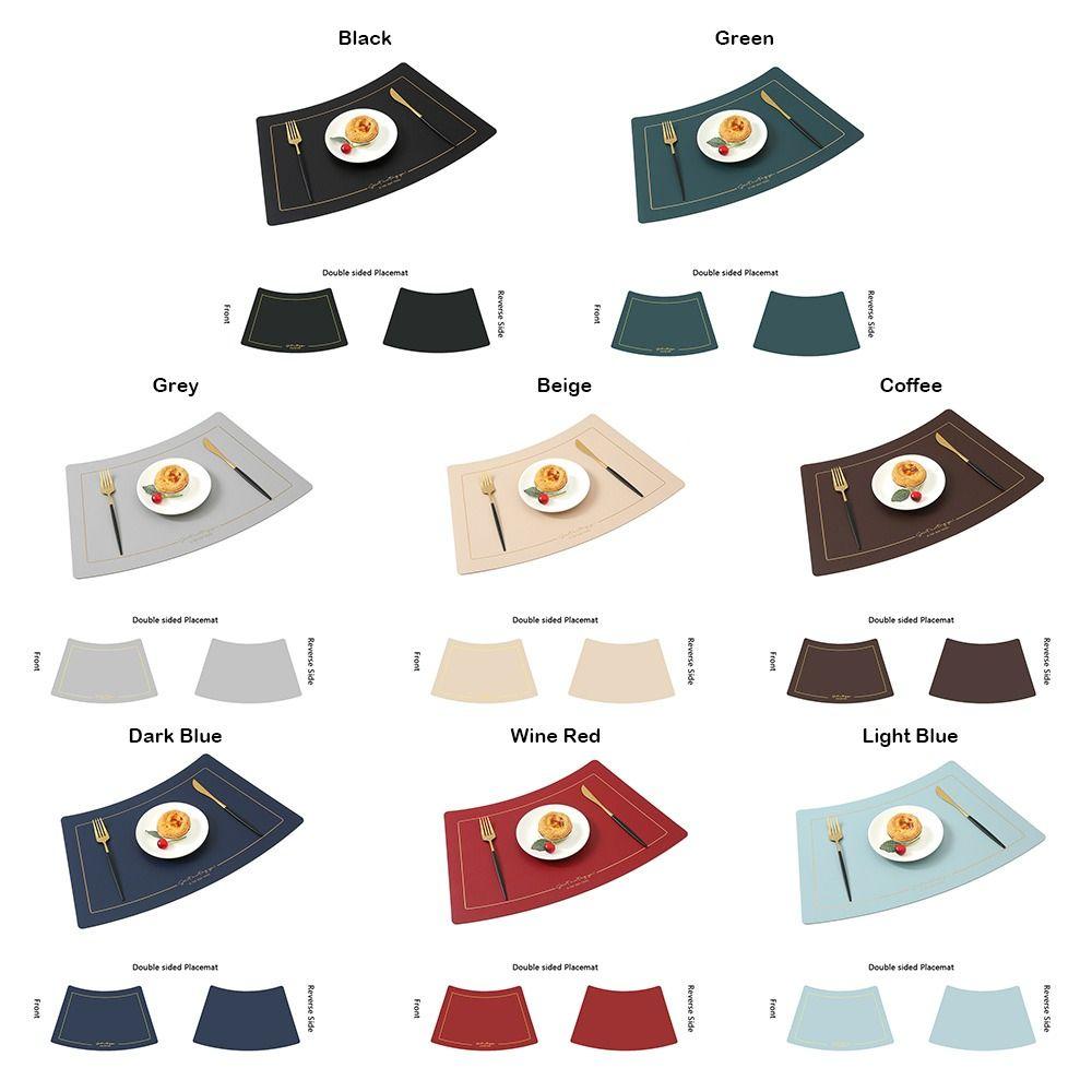 PU Leather Leather Placemat Chinese Style Oil Proof Mat Indoor Outdoor Western Placemat  Christmas