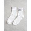 Monfoot Mens Ankle Ring Socks White