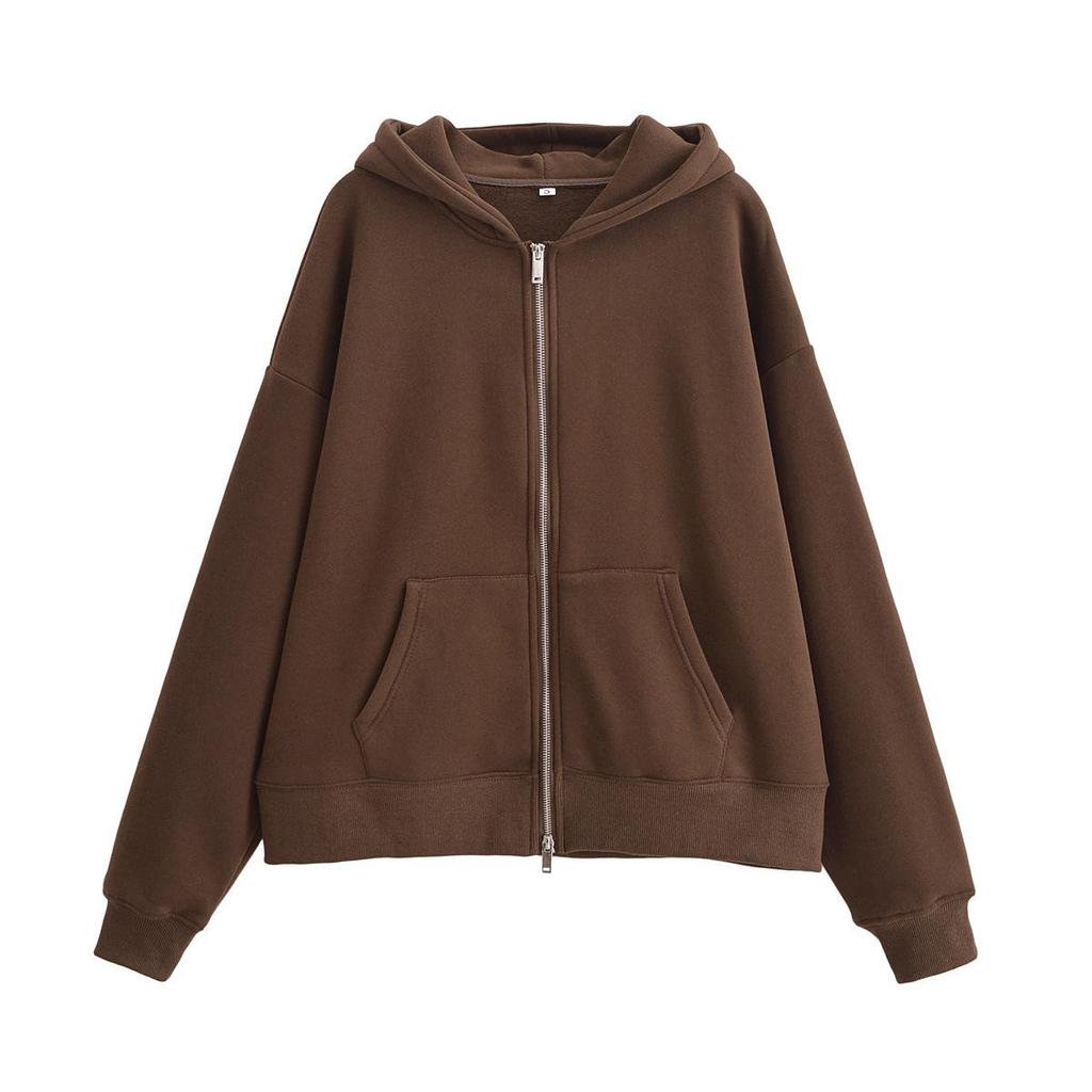 Весна 2025 Женский повседневный комплект куртка-свитшот на молнии и фланелевые брюки прямого кроя