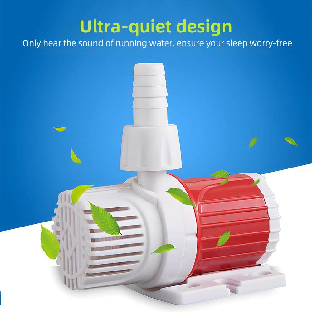 Аквариумный насос постоянного тока 20 Вт 1000 1200 л/ч Высокопроизводительный Насос постоянного тока 12 В Погружной Ультратихий Максимальный подъем 16,4 фута Бустерный Бесщеточный насос