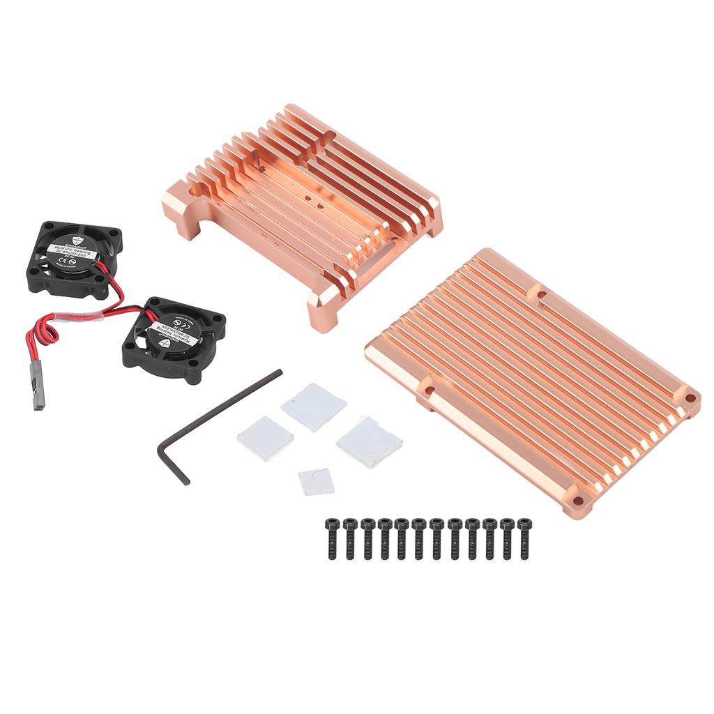 Protective Case Housing Enclosure Casing with Dual Cooling Fan for Raspberry Pi 3 Model B B+ Protective Shell for Raspberry Pi