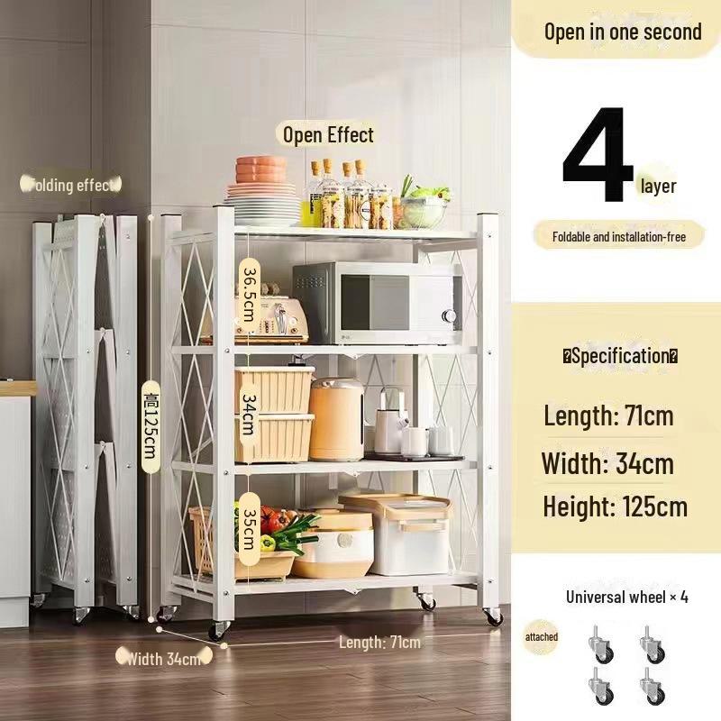 Отдельно стоящая складная многоуровневая кухонная стойка для хранения