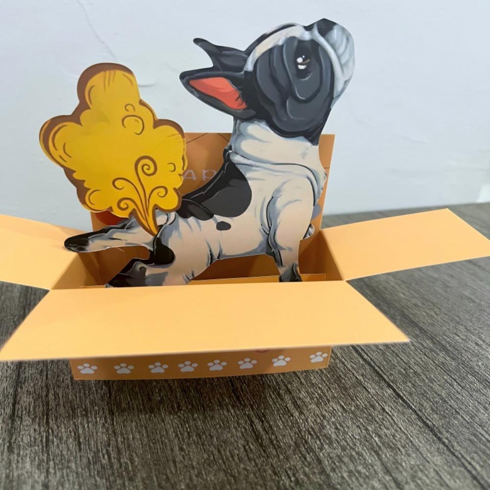 3D Character Design Pop-Up Card Heart Balloons Humorous Card Hilarious 3D Card Gift