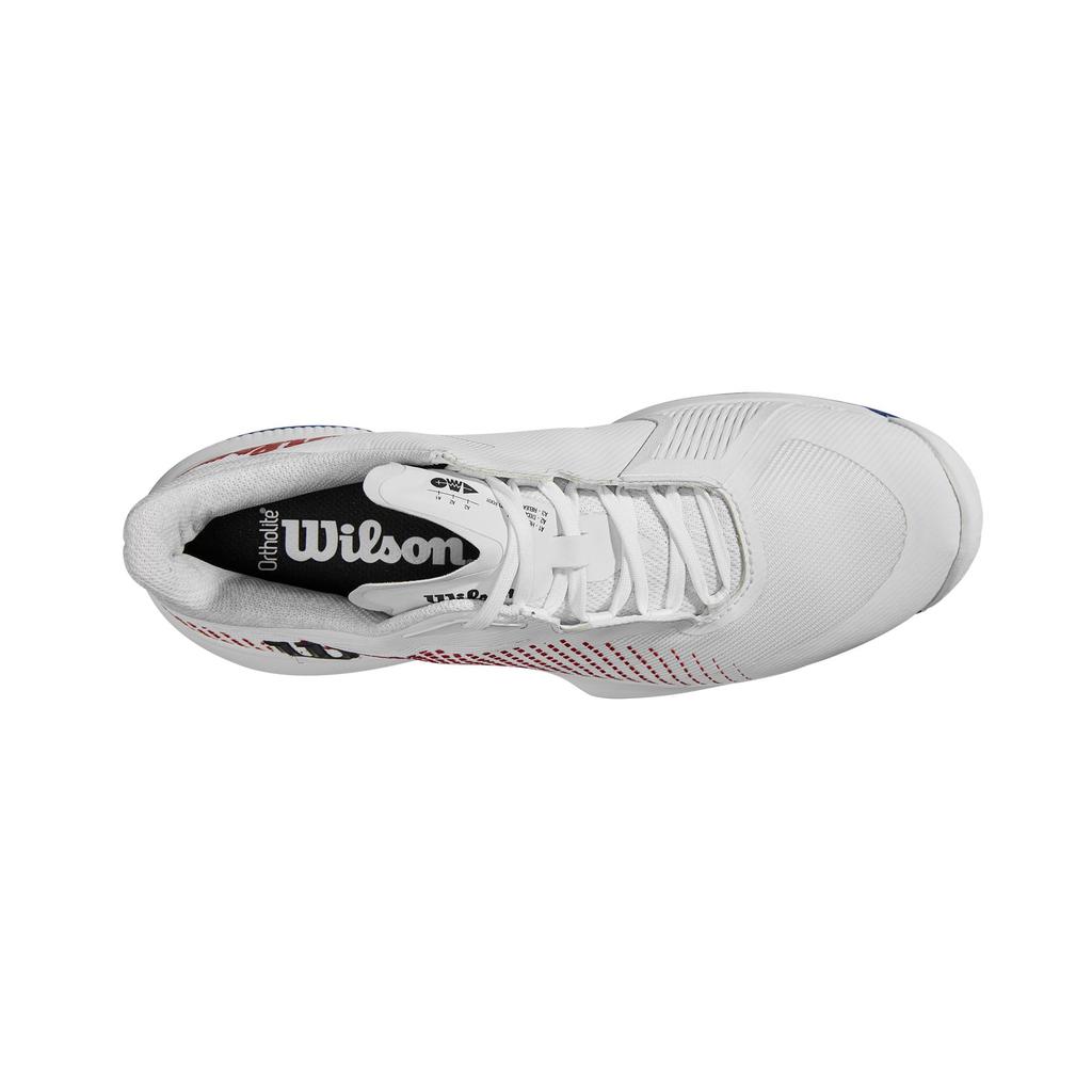 Tennis Shoes KAOS Swift W Swift Vu Blue Red Cm E [Wilson] (Chaos 1.5) Women's White/Deja 23.0