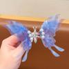 Красочные крылья, большая бабочка, жемчужная заколка для волос, детские милые милые аксессуары для волос