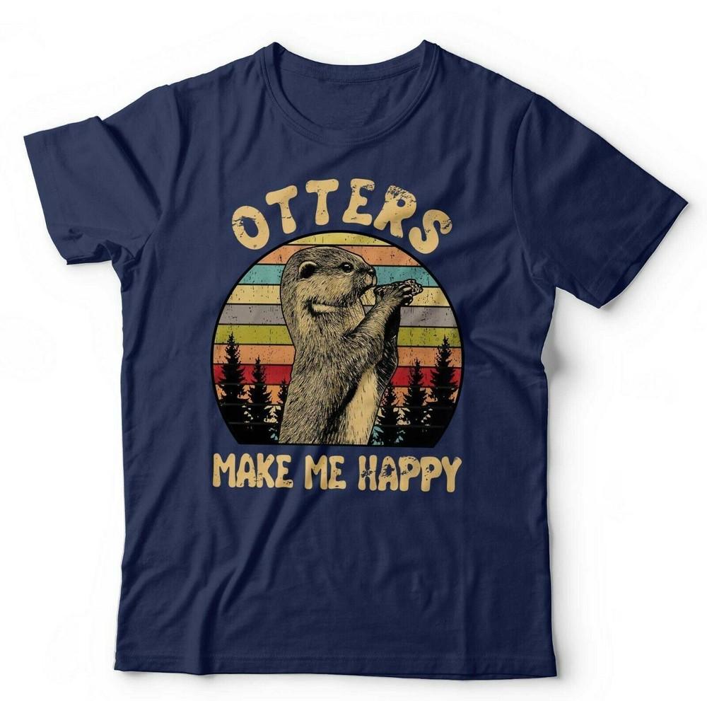 Otters Make Me Happy Tshirt Unisex Kids Wildlife Cute Furry Animals