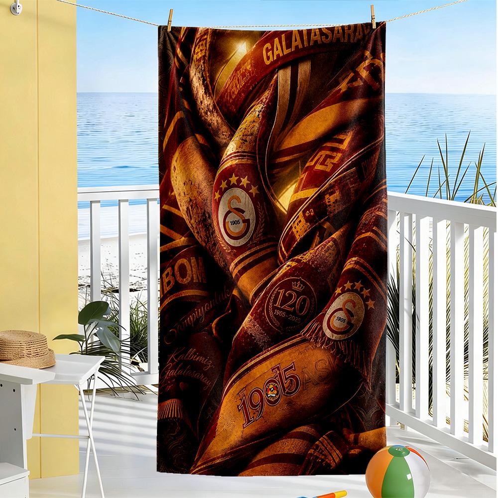 Galatasaray Beach Towel Super Soft Microfiber Quickdry Fabric Comfortable Lightweight