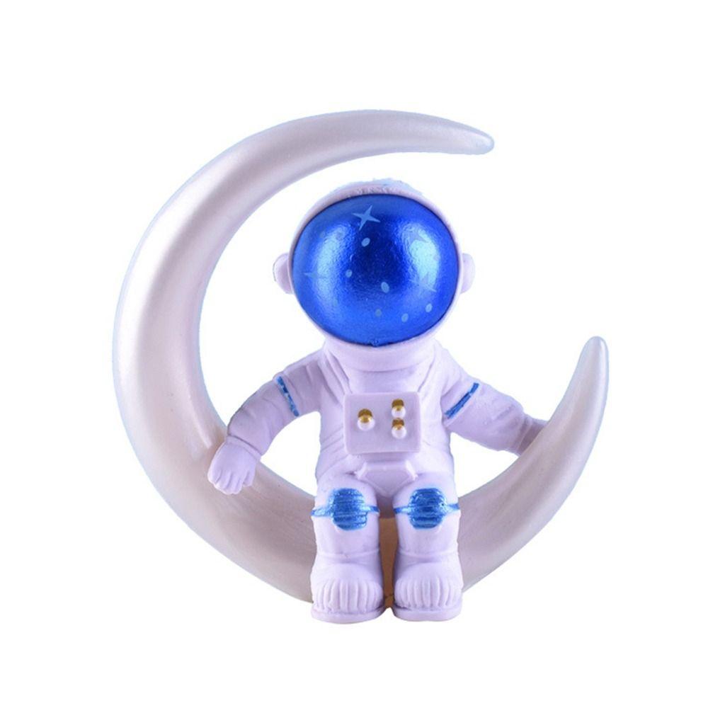 Принадлежности для дня рождения мальчика, Миниатюрные топперы для торта в виде ракеты для детского праздника, Фигурка астронавта на космическом шаттле