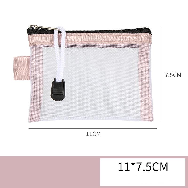 Мини-прозрачная нейлоновая сетчатая сумка для карт, органайзер для кредитных карт, портативный кошелек для монет, губная помада, сумка для хранения ключей с линией передачи данных