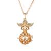 Mexico Chime Two-Color Feather Caller Locket Piano Ball Necklace Essential Oil Diffuser Perfume Musical Note Pendant New Jewelry