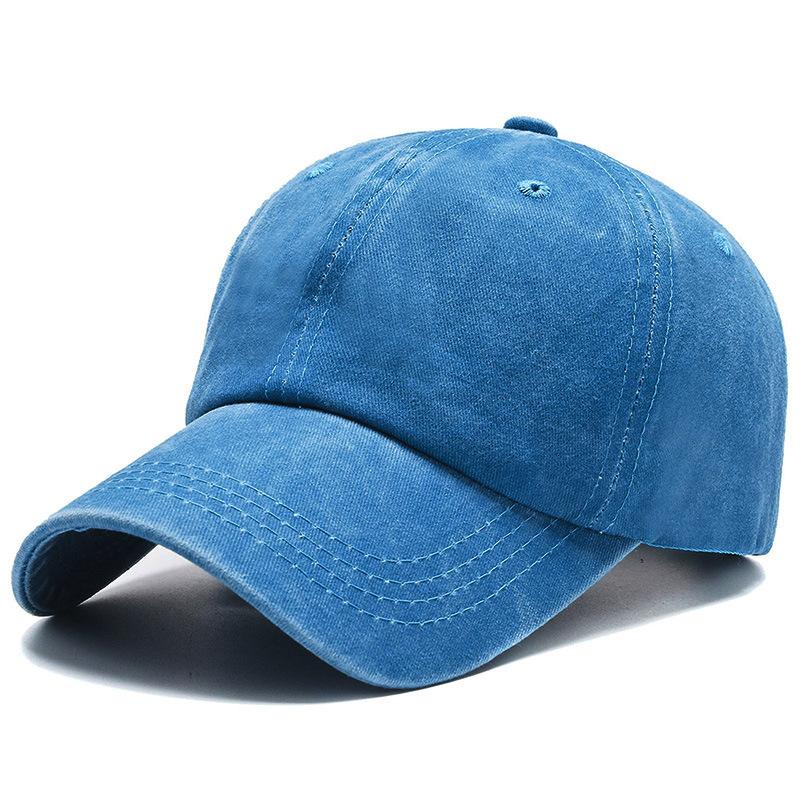 Hat Men's Korean Version Ins Retro Baseball Cap Women's Solid Color Hat Outdoor Sunshade Cap